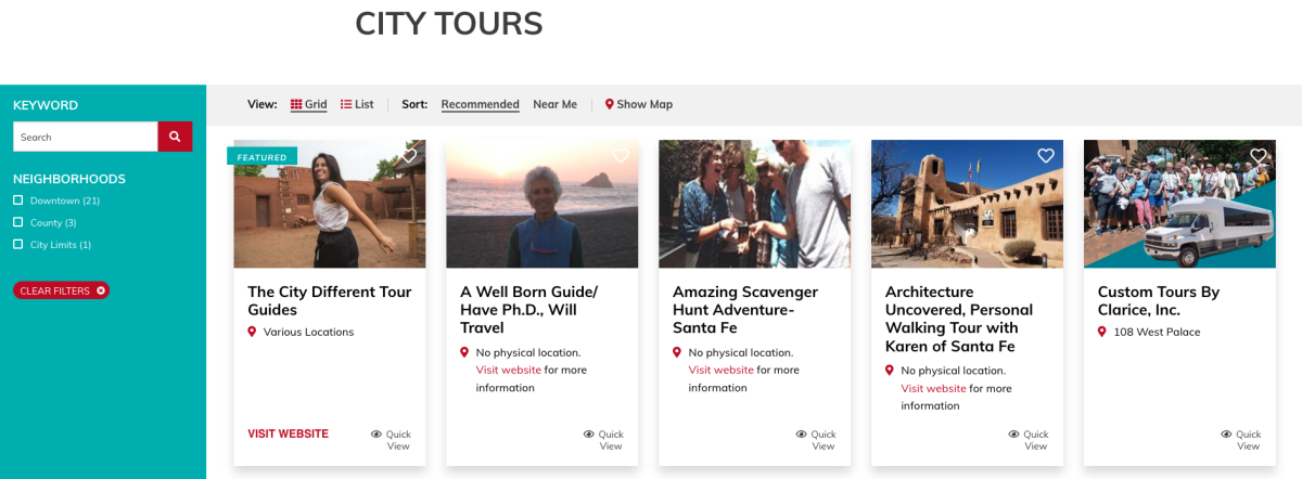 The City Different Tour Guides (Featured Listing Example)