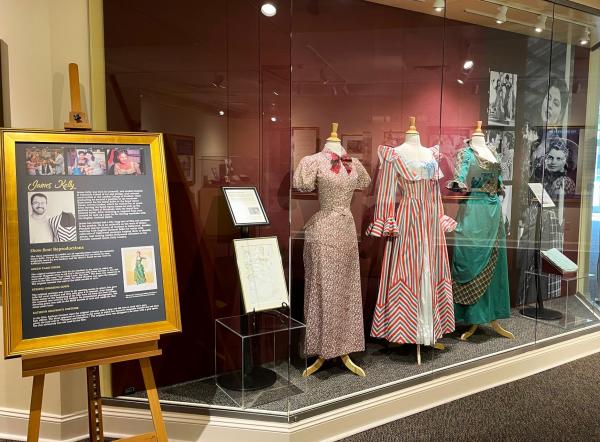 Ava Gardner Museum exhibit featuring reproductions of Show Boat costumes created by James Kelly.