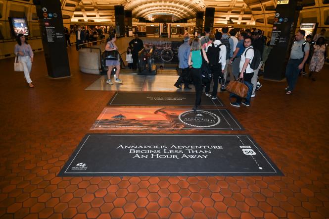 DC Metro Station with Visit Annapolis & Anne Arundel County Ads