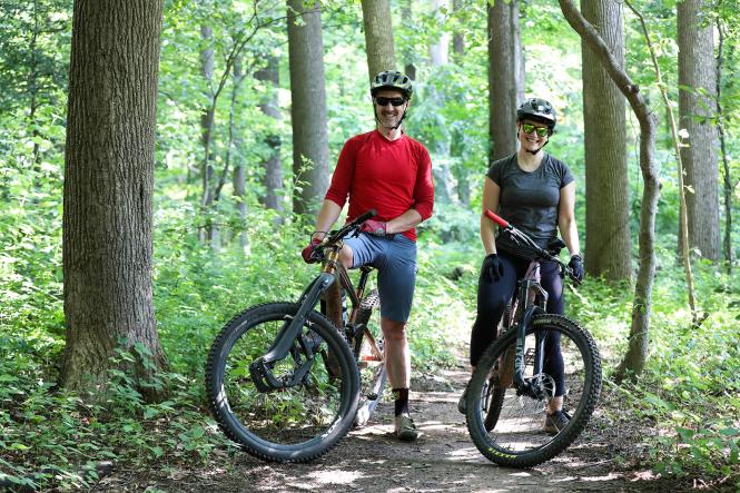 Bikers at Bacon Ridge Trail