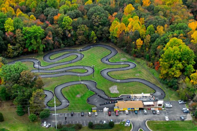 Crofton Go Kart raceway aerial view