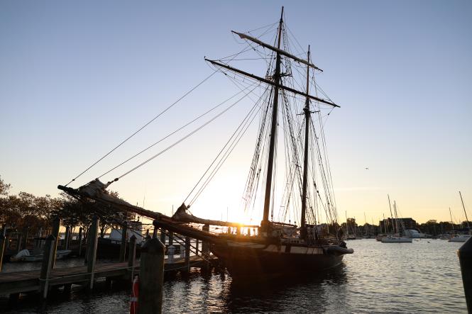 The Tallship Lynx in the Annapolis Harbor.