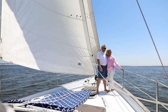 Chris Bell and Susan Rosepepe of Seas the Bay Sailing Charters