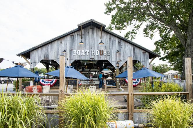 The Boat House is a restaurant by the water in Deale, MD.