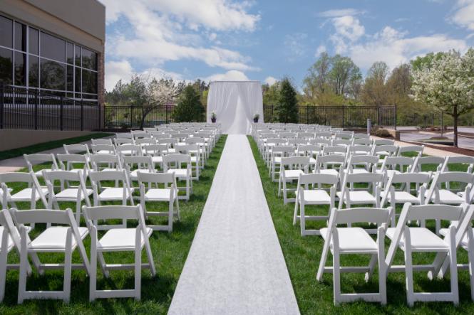 Wedding ceremony set up at the Westin BWI.