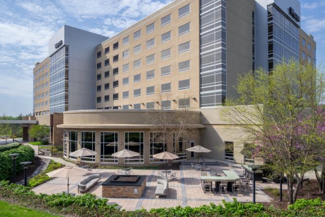 White Oak pavilion and outdoor lounge area at Westin BWI