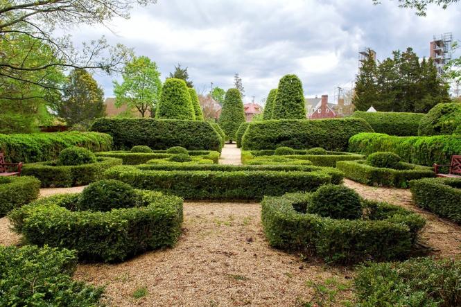 a view of a garden at William Paca House and Garden