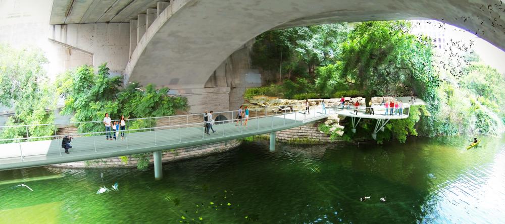 Rendering of the Trail Bridge at Congress