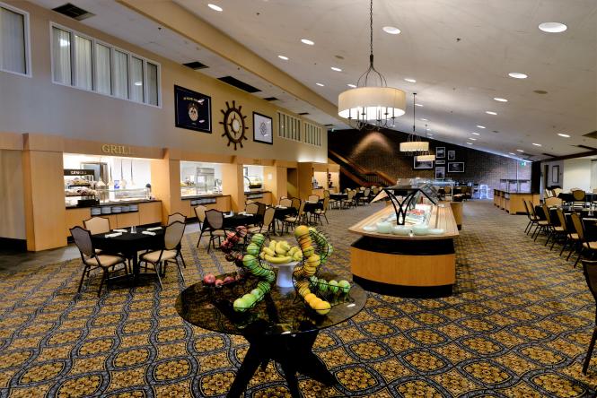 Dining hall at the Maritime Conference Center.