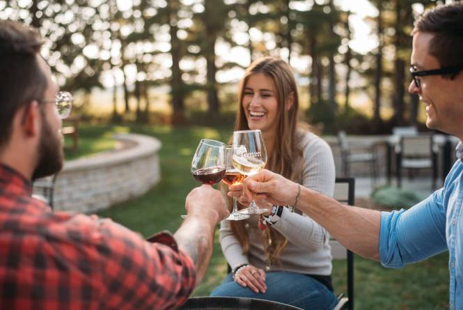 People Enjoying Shady Lane Cellars