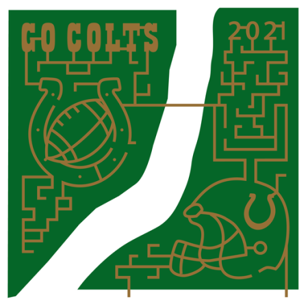 Go Colts, Corn Maze, Hogan Farms