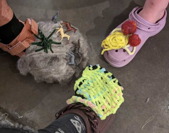 Artists turns trash into art and fashion at Meow Wolf Denver
