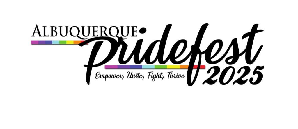 The logo for Albuquerque Pridefest 2025: Gather, Dream, Amplify