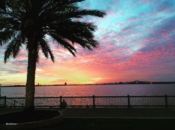 Lake Charles sunset by @katbrew1