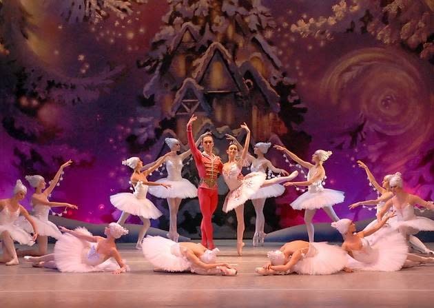 Ballerinas performing a scene from the nutcracker