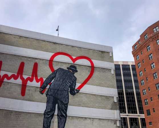 Green Hudson Garage Mural