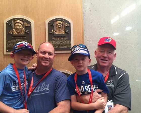 Baseball fans at the Baseball Hall of Fame