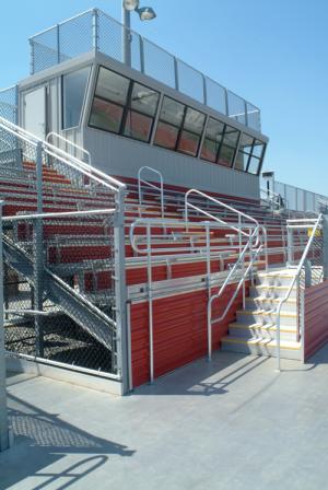 Anodized aluminum bleachers