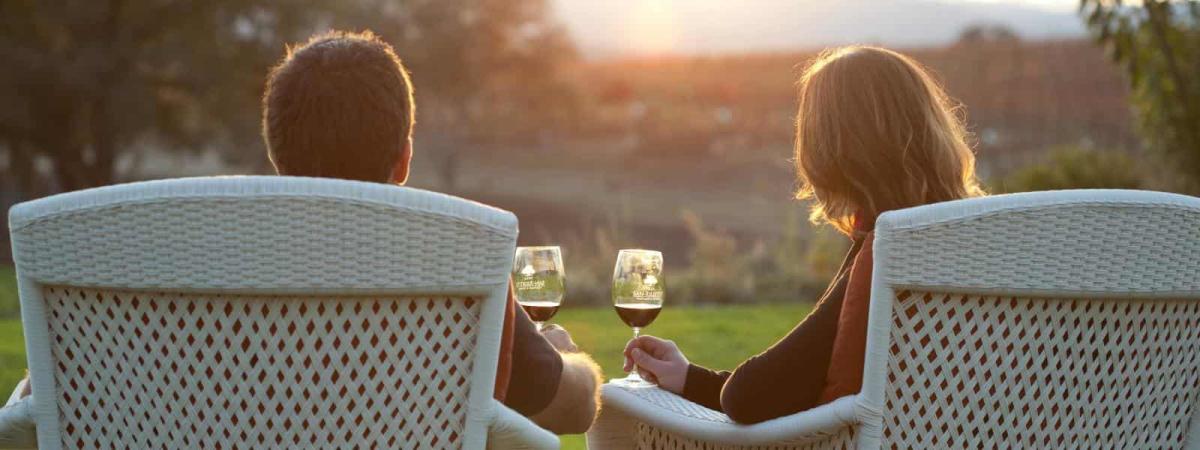 couple drinking wine in Arroyo Grande