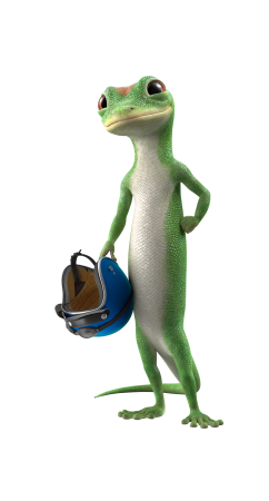 GEICO Lizard with Blue Helmet