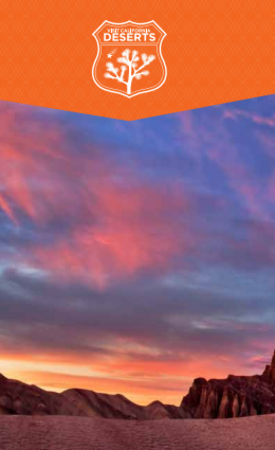 Brochure cover for California Deserts.