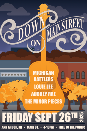 Poster for Down on Main Street event on Friday, Sept. 26, 2025