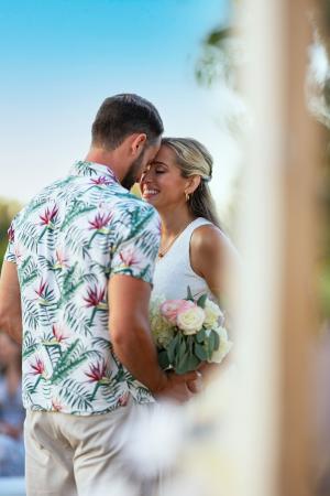 Close-up of Bride and Groom