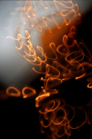 Orange Swirls Over White, 2010