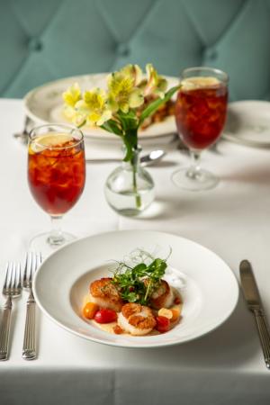 Upscale dining at The Gloriette in Southern Hotel, Covington