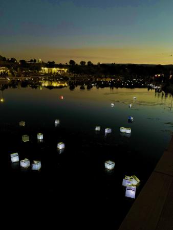 View of the Water Lights at Las Colonias Park