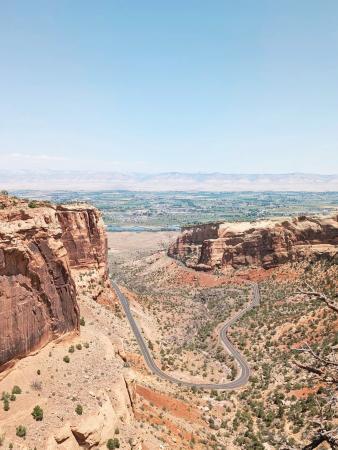 View of Rim Rock Drive in the Colorado National Monument