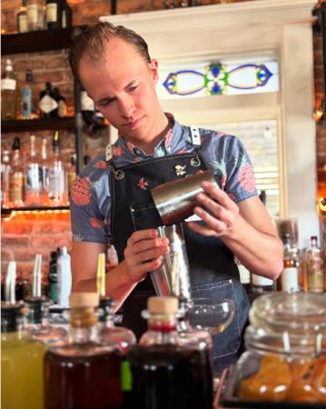 Bartender Making a drink at SoCo Social House