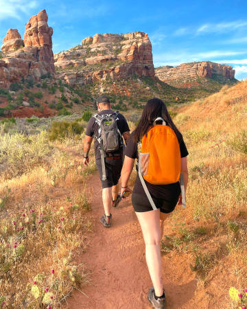 Two People Walking in Colorado National Monument