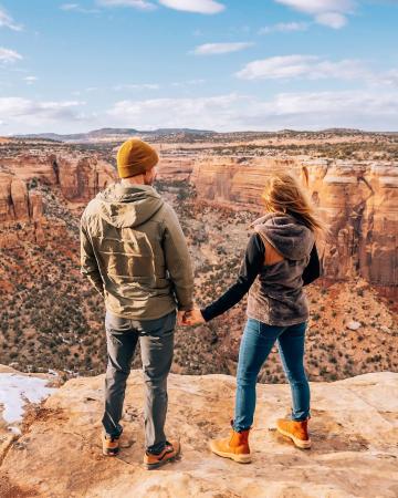 Couple Standing in Colorado National Monument