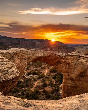 Sun Setting Over Rattlesnake Arches