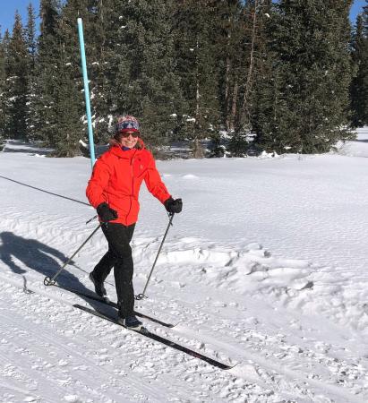 Woman Cross-country Skiing