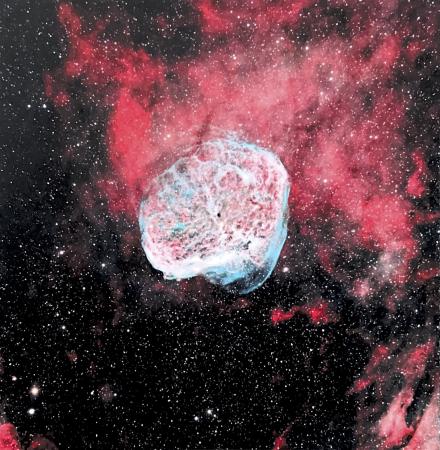 Crescent Nebula Center By Steve Kramer & Steven Kramer