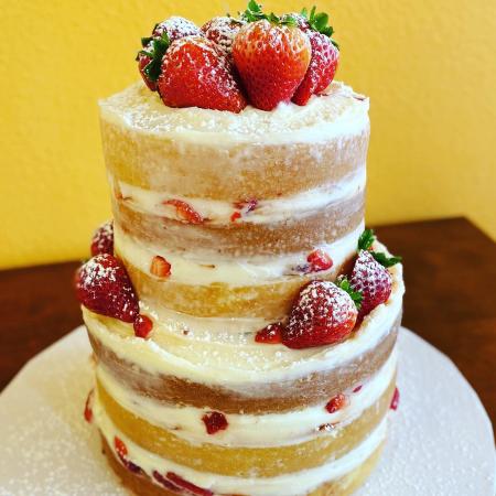 BeSweet Bakery's Wedding Cake with Strawberries
