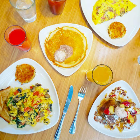View of Multiple Plates at Dream Cafe