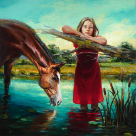 "Water Break" artwork by Regina Lyubovnaya, feature artist at The Woodlands Waterway Arts Festival 2024