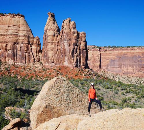 Person Standing in Colorado National Monument