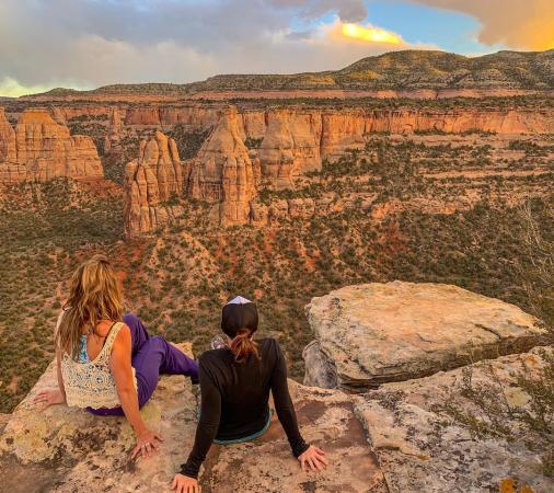 Two Women Overlooking in Colorado National Monument