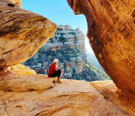 Woman Sitting in Devil's Kitchen