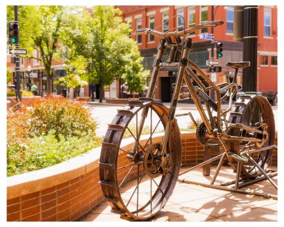 Downtown Bike Sculpture - Art on the Corner