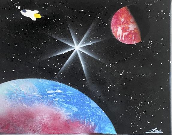 Passing Spaceship by Lionel Stone