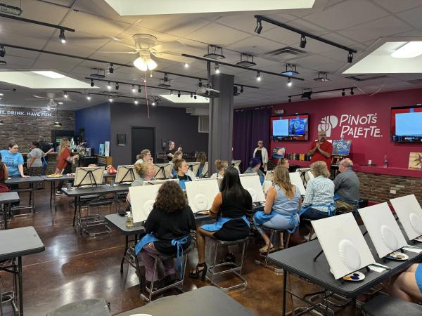 Group painting at Pinot's Palette.