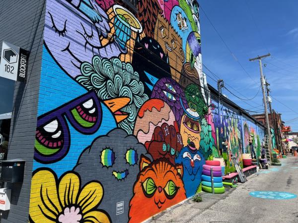 Blockfort Murals in downtown Columbus