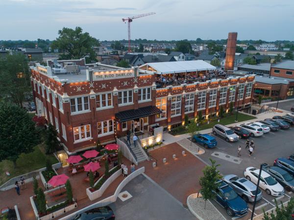 Budd Dairy Food Hall Aerial Shot