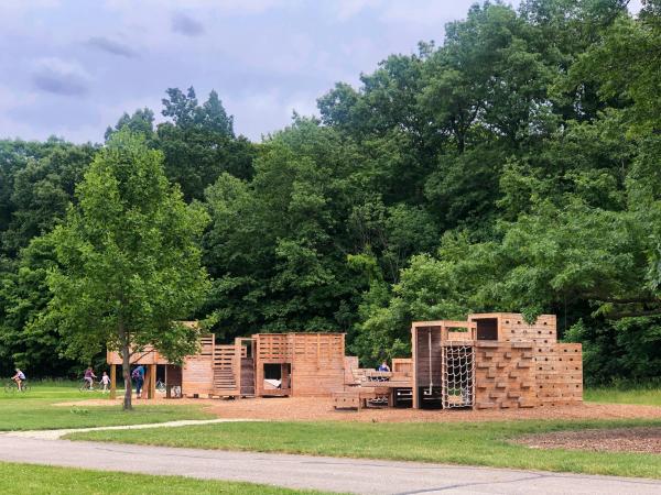 An outdoor obstacle course located in the Glacier Ridge Metro Park in Columbus Ohio