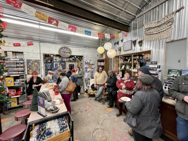 Attendees of the Chamber Connect in Joy & Co's retail space